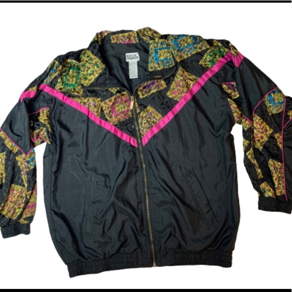 Vintage 90’s Cheetah Animal Print Neon Windbreaker